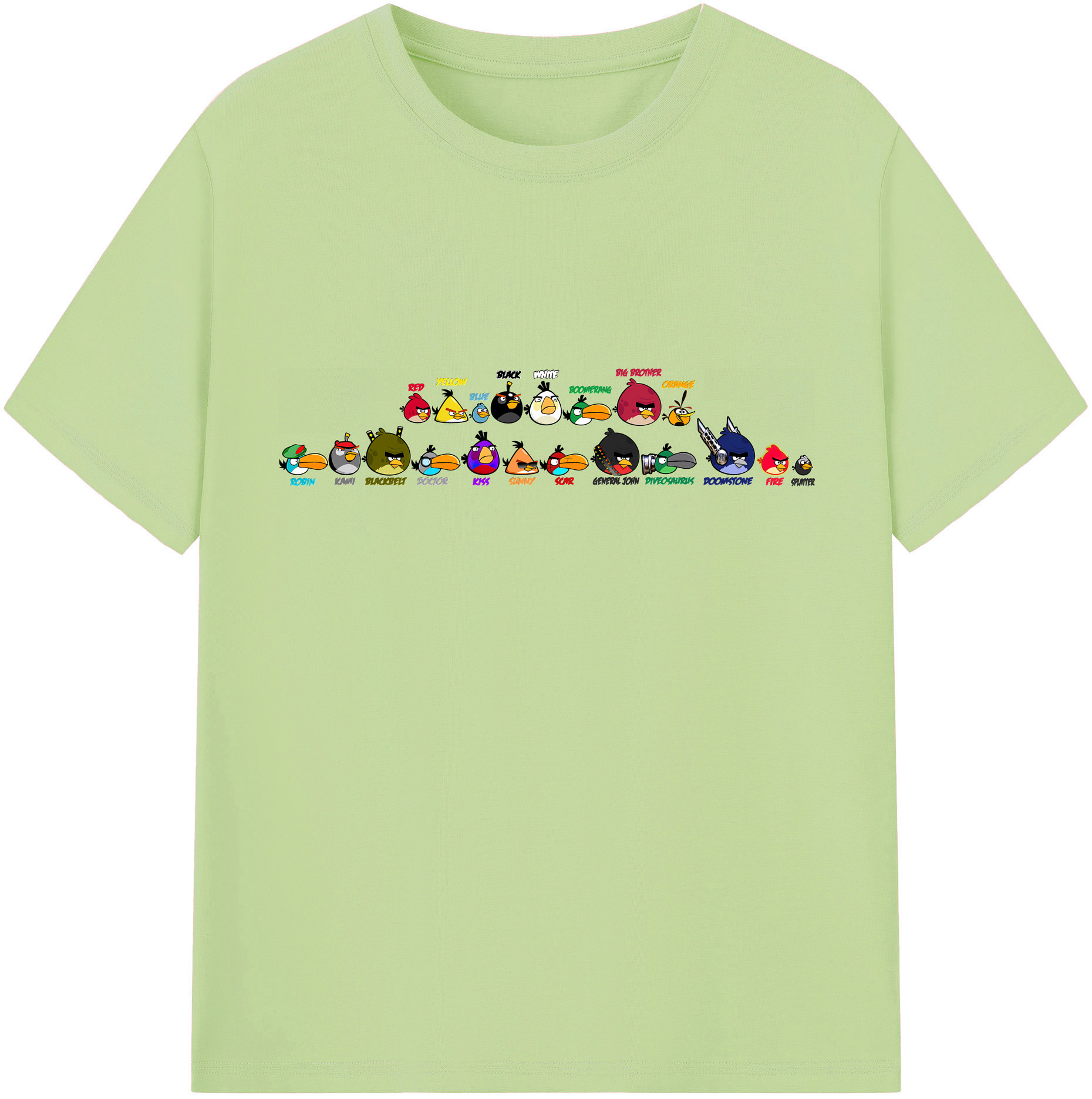 （画像用） Angry Birds アングリーバード 綿100％半袖Tシャツ（フロントプリント）